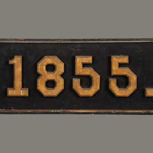 A Carved, Black and Gold Painted