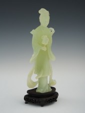 A Carved Bowenite Quan Yin App