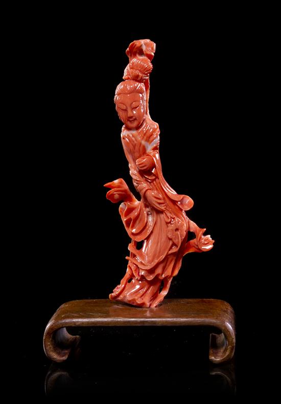 *A Carved Coral Figure of a Lady