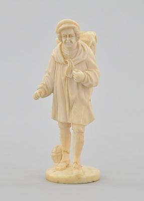 A Carved European Ivory Figurine of