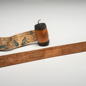 A Carved Fruitwood Busk and a