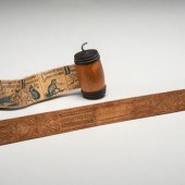 A Carved Fruitwood Busk and a