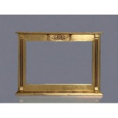 A CARVED GILT-WOOD OVERMANTLE