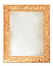A CARVED GILTWOOD WALL MIRRORA