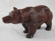 A carved hardstone Russian bear