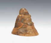 A Carved Horn Buddha/Hotai The