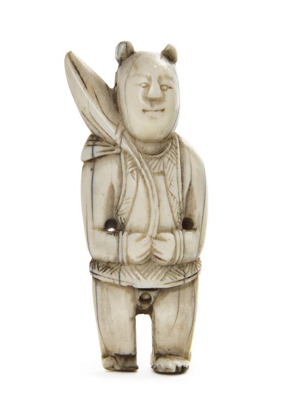 A Carved Ivory Erotic Figure the