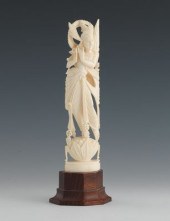 A Carved Ivory Figure of Krish
