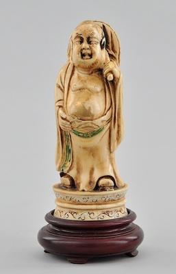 A Carved Ivory Figure of Budai