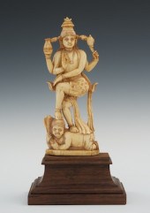A Carved Ivory or Bone Goddess