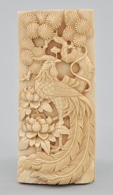 A Carved Ivory Plaque in Chinese