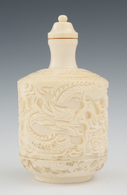 A Carved Ivory Snuff Bottle