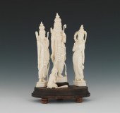 A Carved Ivory/Bone Hindu Figu