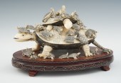 A Carved Ivory/Bone Turtle Fam