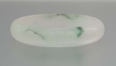 A Carved Jade Bangle Bracelet