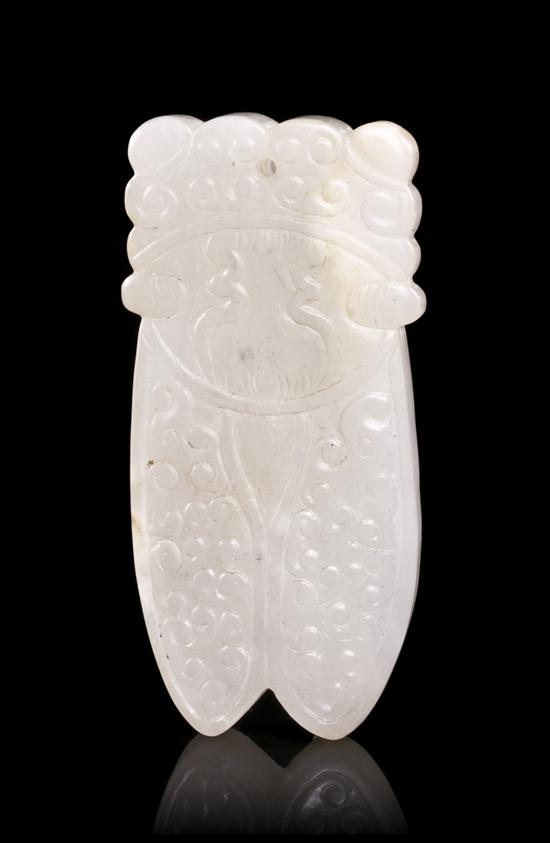 *A Carved Jade Cicada Qing