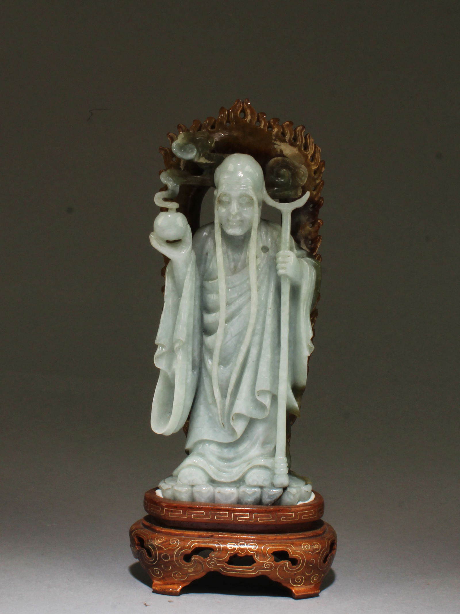 A CARVED JADE IMMORTAL