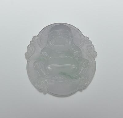 A Carved Jadeite Buddha Pendant