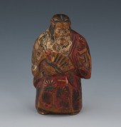 A Carved Katabori Kagura Fan D