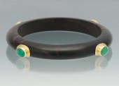 A Carved Mahogany Bangle Brace