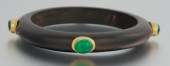 A Carved Mahogany Bangle With