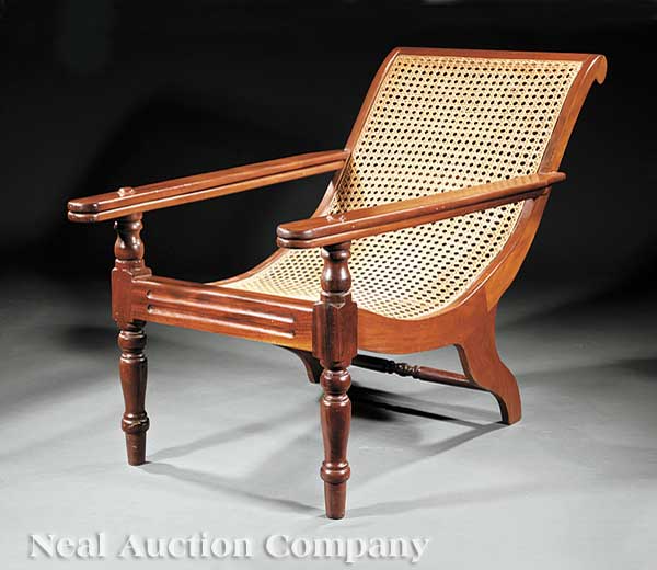 A Carved Mahogany Planter's Chair