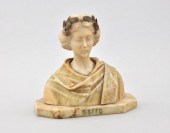 A Carved Marble and Alabaster