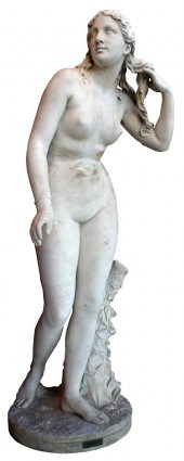 A Carved Marble Eve Figure Tho