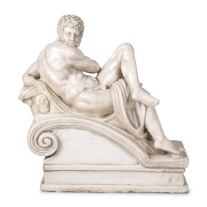 A Carved Marble Figure of Day,