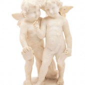A Carved Marble Figure of Two