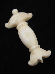 A carved marble Mughal dagger
