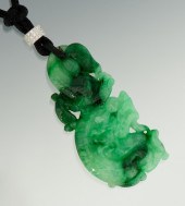 A Carved Natural Color Jadeite