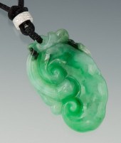 A Carved Natural Color Jadeite