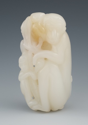 A Carved Nephrite Jade Figural of