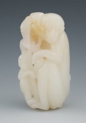 A Carved Nephrite Jade Figural