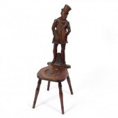 A carved oak chair of Charles