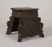 A Carved Oak Gothic Revival St