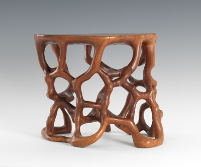 A Carved Rootwood Pedestal