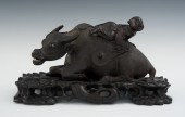 A Carved Rosewood Grouping of