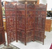 A CARVED SHEESHAM WOOD FLOOR S