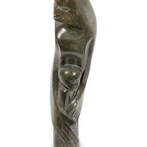 A Carved Soapstone Sculpture Height