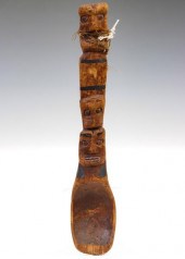 A CARVED SPOON OF UNKNOWN ORIG