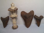 A carved staghorn Asian buildi