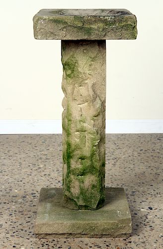 A CARVED STONE BIRD BATHA carved