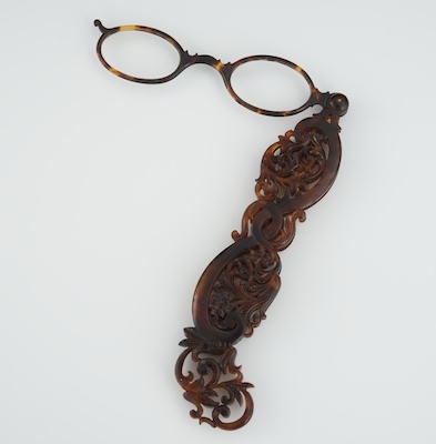 A Carved Tortoiseshell Lorgnette