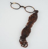 A Carved Tortoiseshell Lorgnet