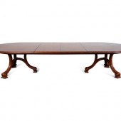 A Carved Walnut Two Pedestal B