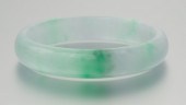 A Carved White and Green Jadei