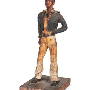 A Carved Wood and Papier-Mache