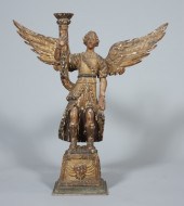 A Carved Wood Angel Figure 18t
